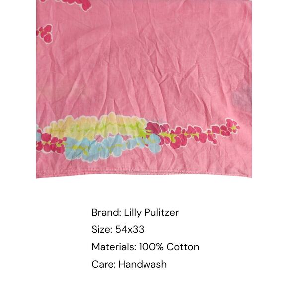 Lilly Pulitzer x Ford Breast Cancer Awareness Y2K Blanket SCARF Nwot. - Picture 4 of 4